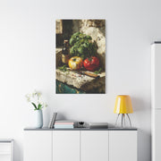 Italian Tomato & Basil Painterly Still Life Wall Art & Canvas Print