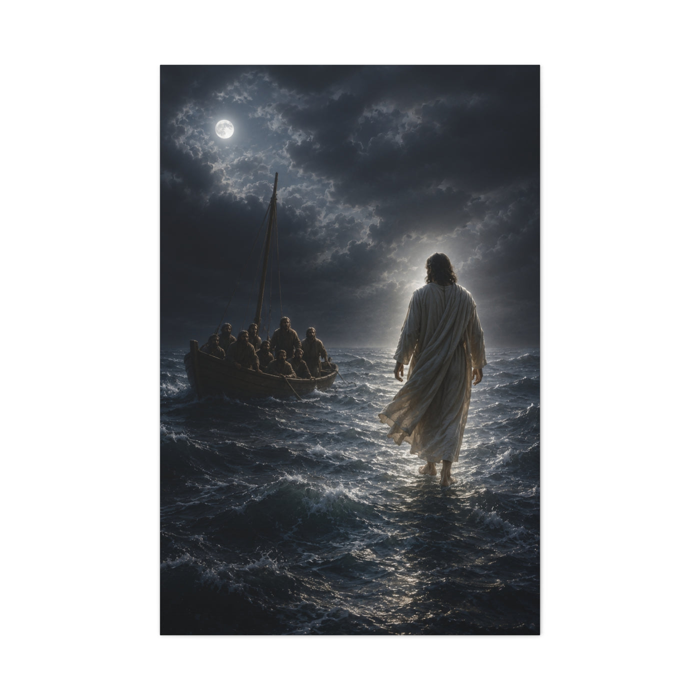 Jesus Walking on Water Scripture Wall Art & Canvas Print