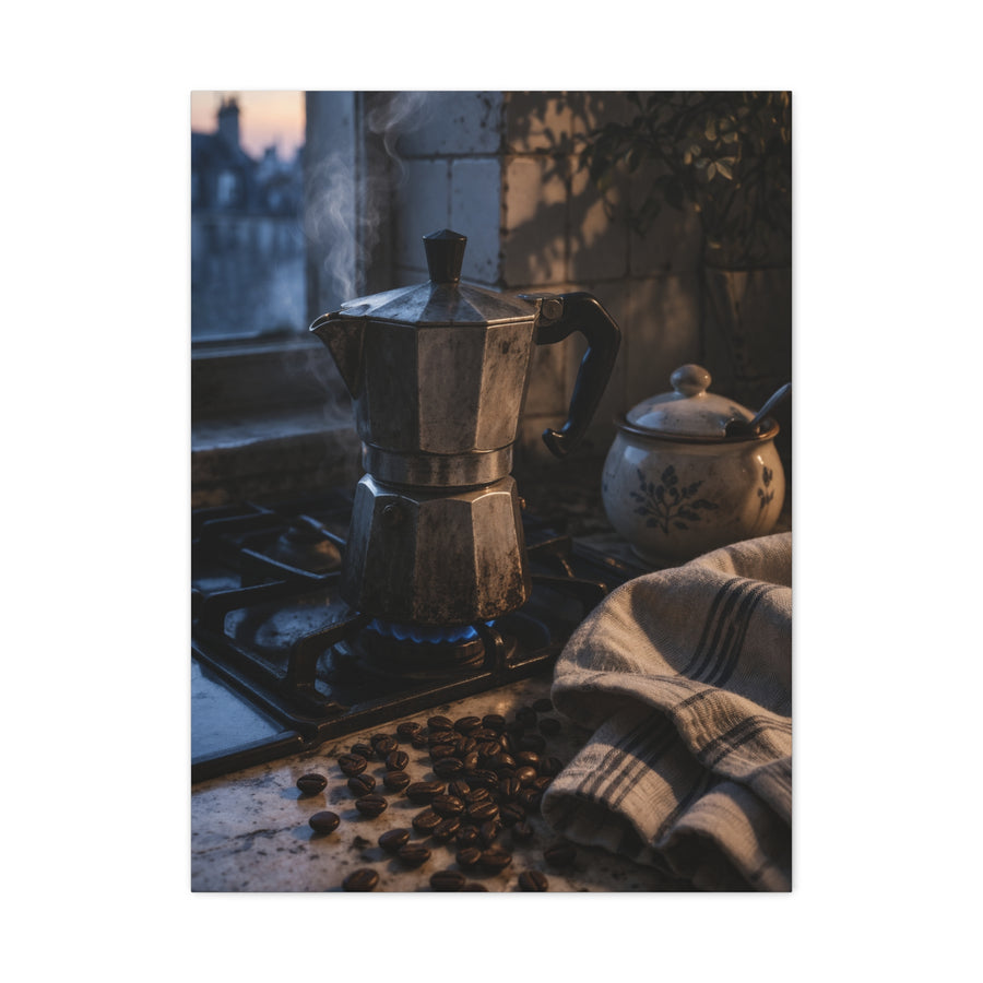 Italian Moka Pot Morning Ritual Wall Art & Canvas Print