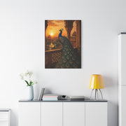 Mughal Palace Sunset Peacock Wall Art & Canvas Print