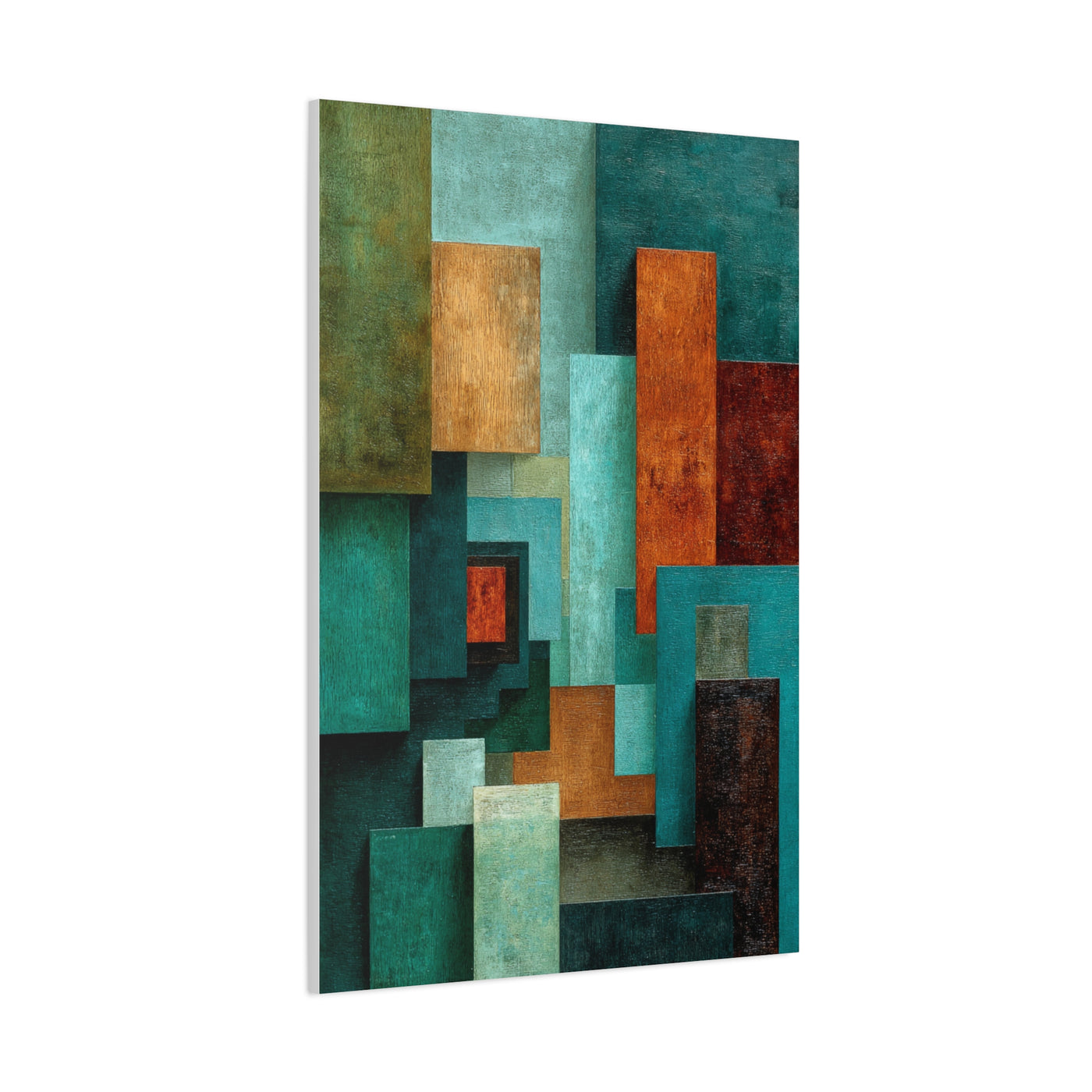 Layered Color Field Geometry Wall Art & Canvas Print