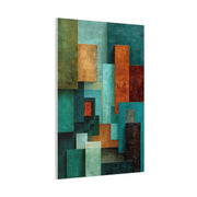 Layered Color Field Geometry Wall Art & Canvas Print