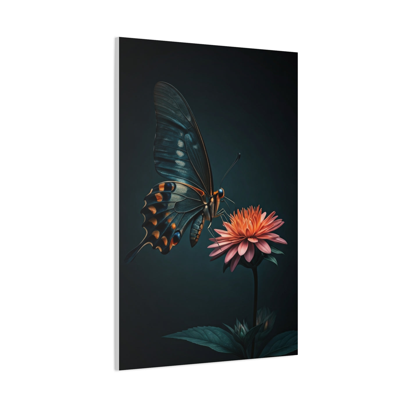 Swallowtail Butterfly and Pink Garden Flower Wall Art & Canvas Prints