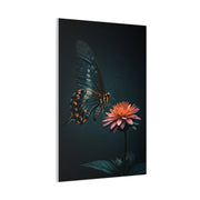 Swallowtail Butterfly and Pink Garden Flower Wall Art & Canvas Prints