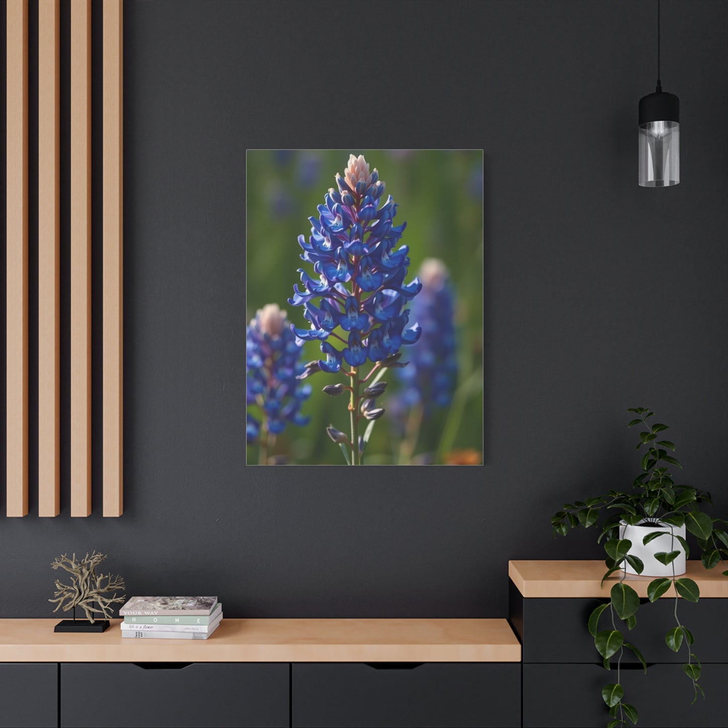Bluebonnet Flower Art Refined Canvas Wall Art & Canvas Print