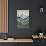Hand-Torn Paper Collage Mountain Range Wall Art & Canvas Print