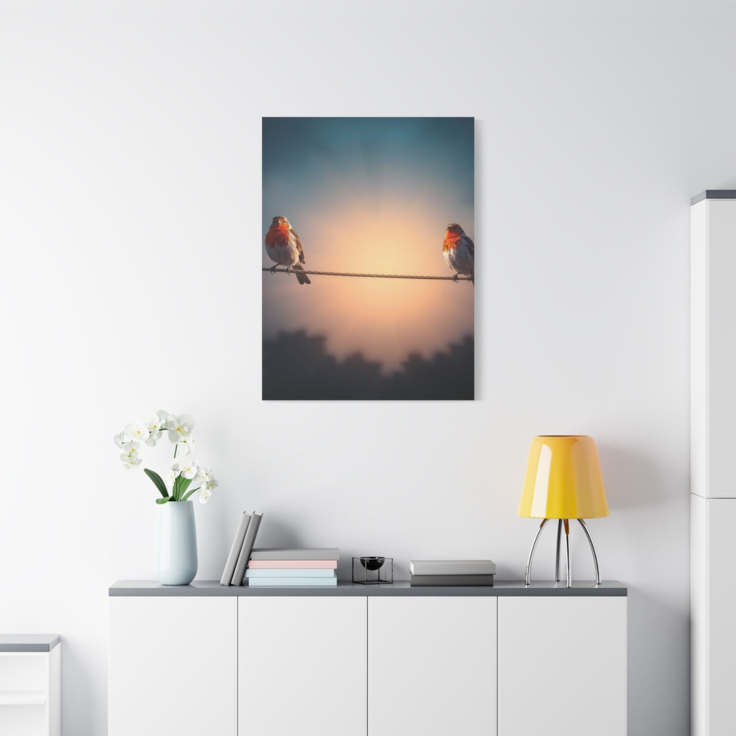 Birds On a Wire Art Luxury Canvas Wall Art & Canvas Print