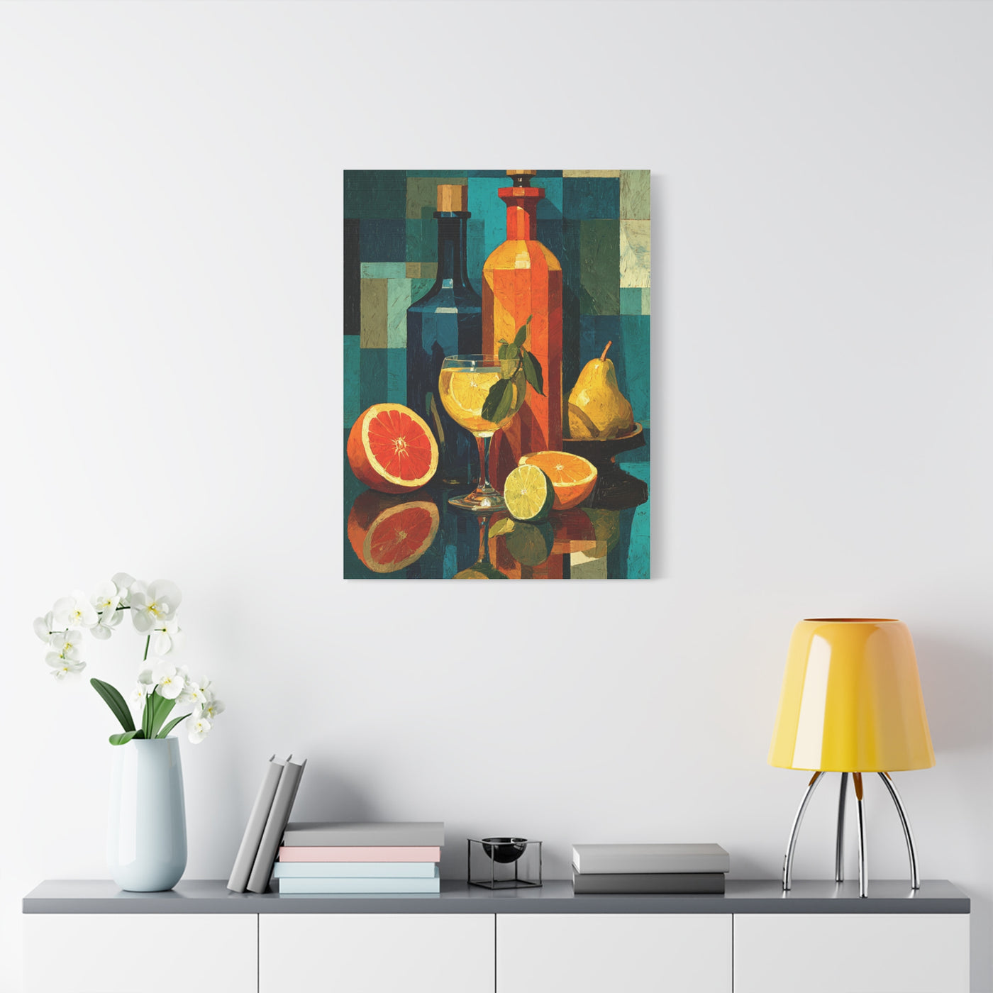 Cubist Dining Still Life Wall Art & Canvas Print
