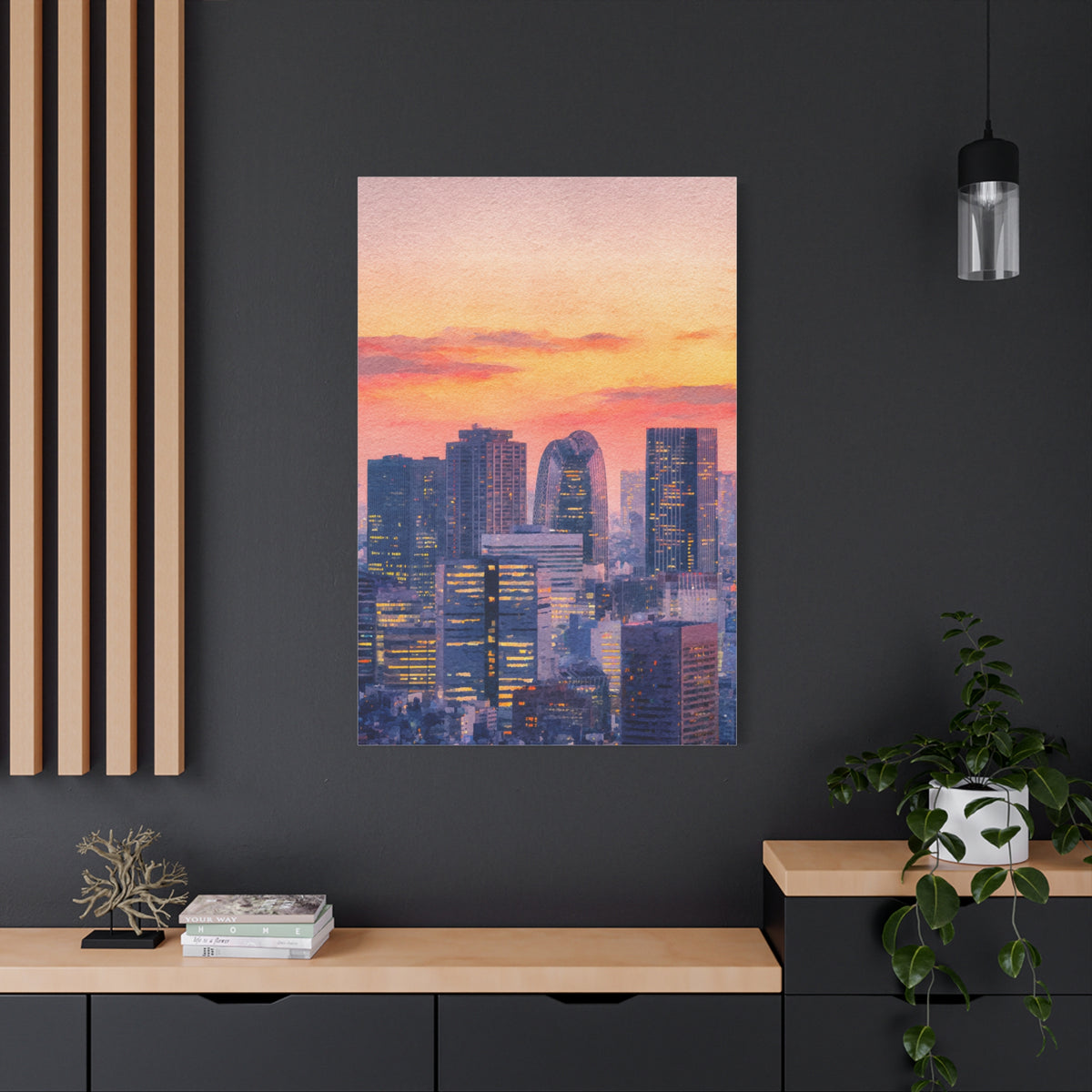 Tokyo Skyline Sunset Glow Wall Art & Canvas Print