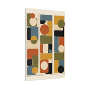 Mid-Century Modern Geometric Triptych Wall Art & Canvas Print