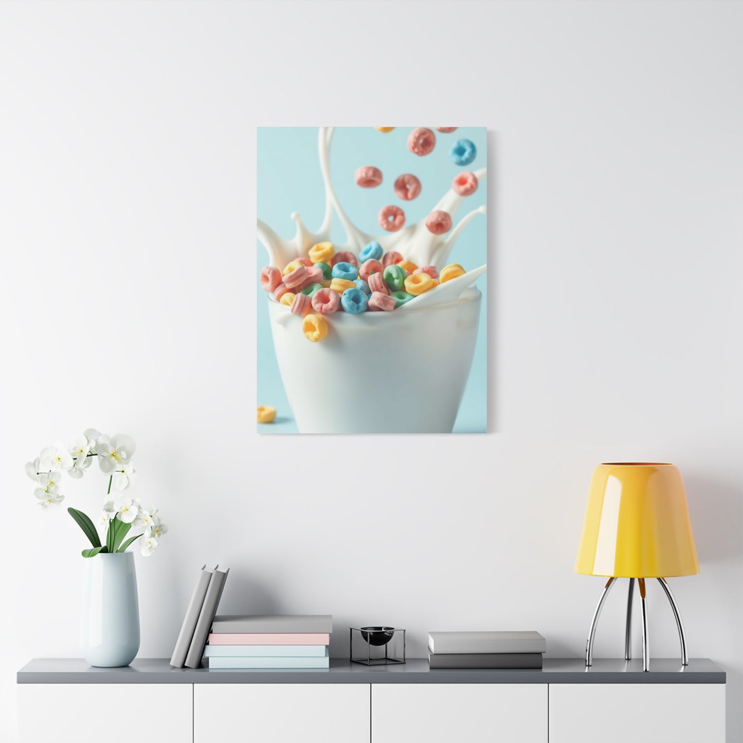 Fruit Loops in Milk Art Premium Canvas 17 Wall Art & Canvas Print
