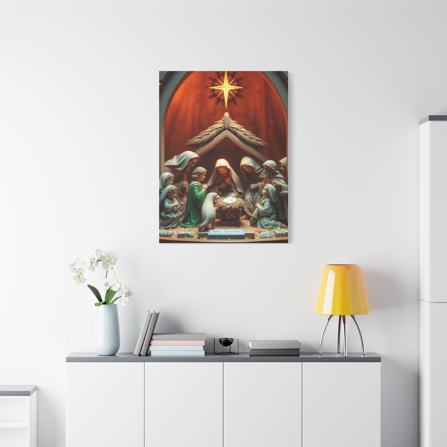 Divine Birth Tableau Wall Art & Canvas Print
