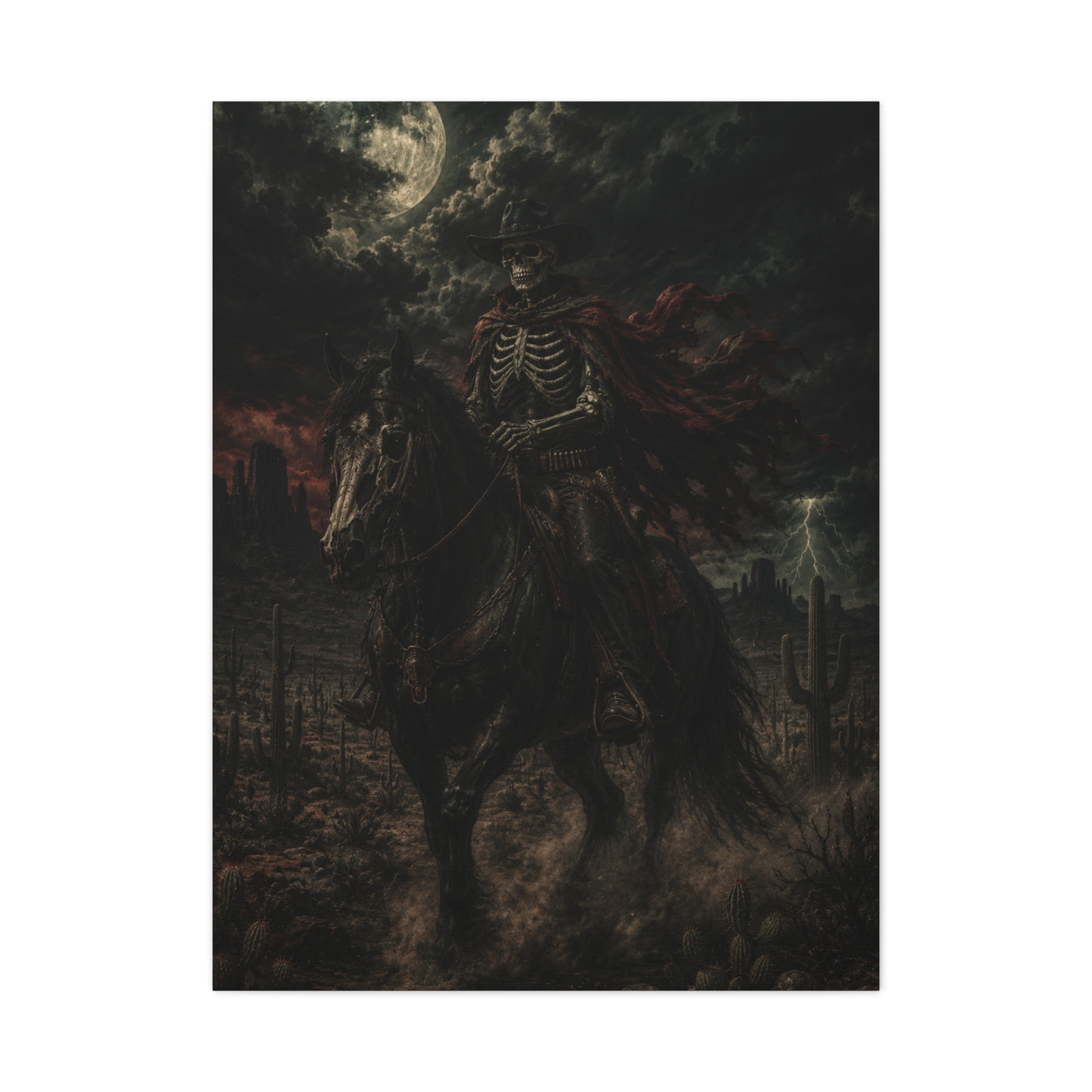 Storm Rider Gothic Western Scene Wall Art & Canvas Print