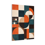 Modern Orange and Teal Geometric Balance Wall Art & Canvas Print