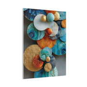Overlapping Multicolor Metal Circles Wall Art & Canvas Print