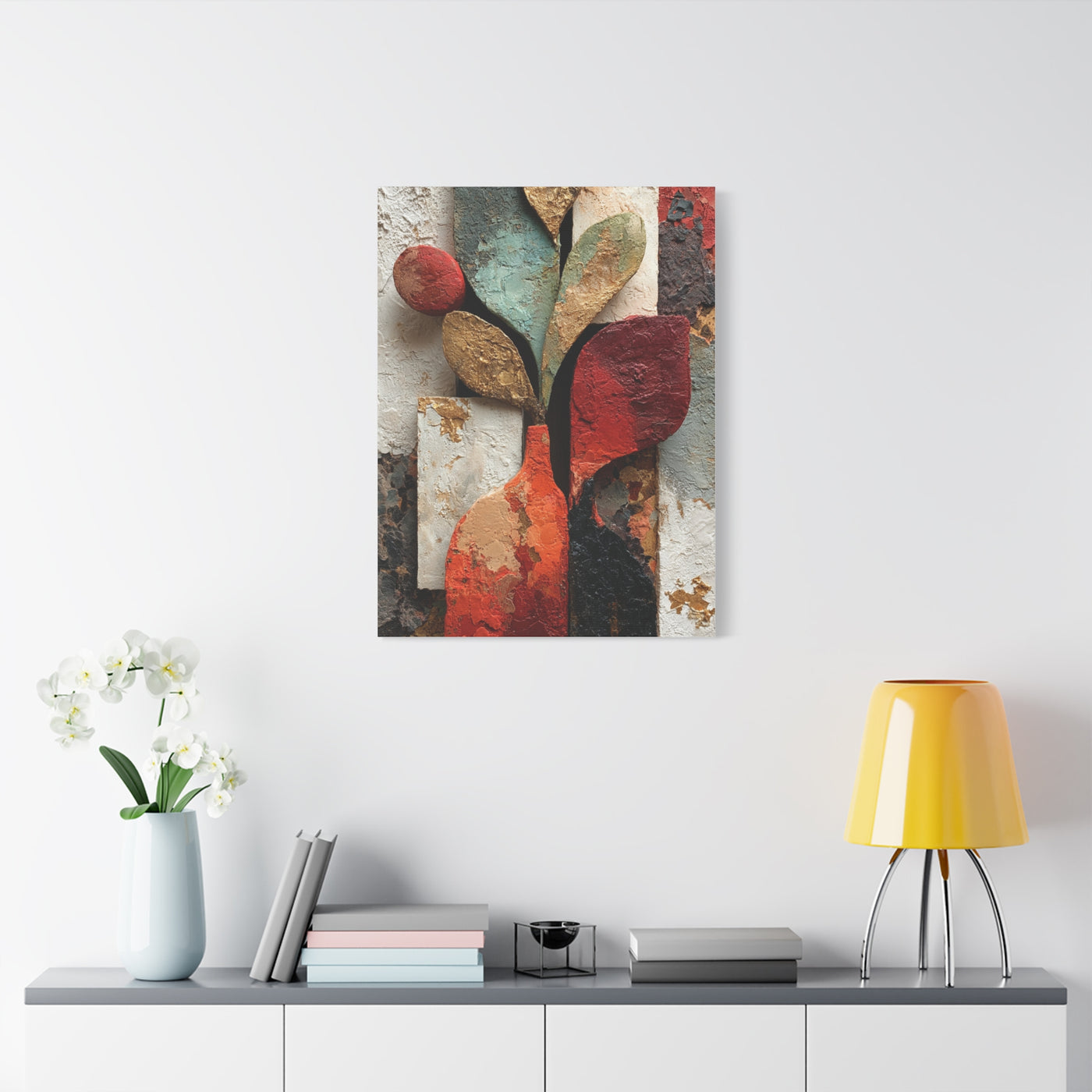 Sculptural Botanical Form Abstraction Wall Art & Canvas Print