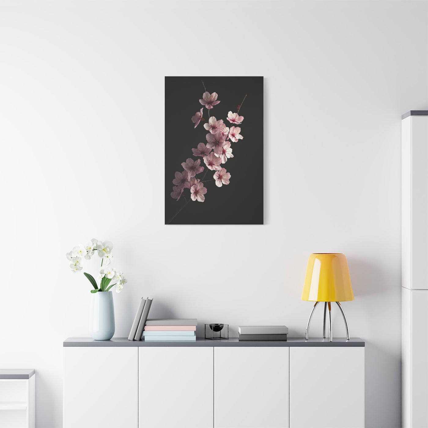 Dark Luxury Cherry Blossom Branch Wall Art & Canvas Prints