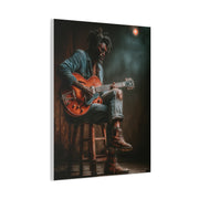 Acoustic Blues Session Portrait Wall Art & Canvas Print