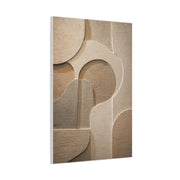 Warm Neutral Plaster Relief Abstract Wall Art & Canvas Print