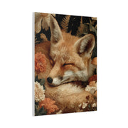 Sleeping Fox Floral Woodland Wall Art & Canvas Print
