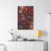 Red Floral Expressionist Painting Wall Art & Canvas Print