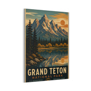 Grand Teton Vintage National Park Poster Wall Art & Canvas Print