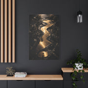 Sculptural Gold Golf Terrain Wall Art & Canvas Print