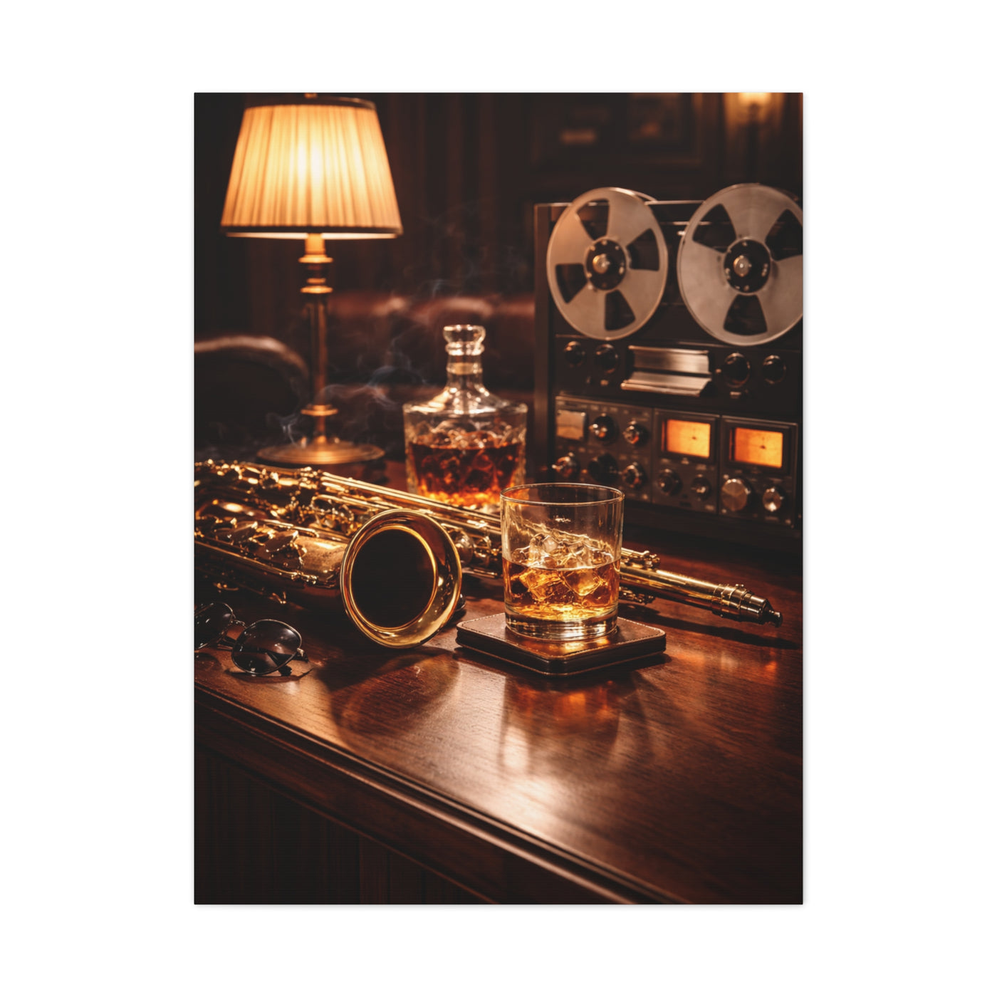 Luxury Jazz Lounge Still Life Wall Art & Canvas Print