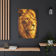 Golden Lion Portrait Wall Art & Canvas Print
