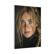 Blonde Muse Garnet Earring Portrait Wall Art & Canvas Print