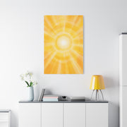 Radiant Golden Sunburst Abstract Wall Art & Canvas Print