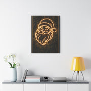 Amber Neon Santa Botanical Wall Art & Canvas Print