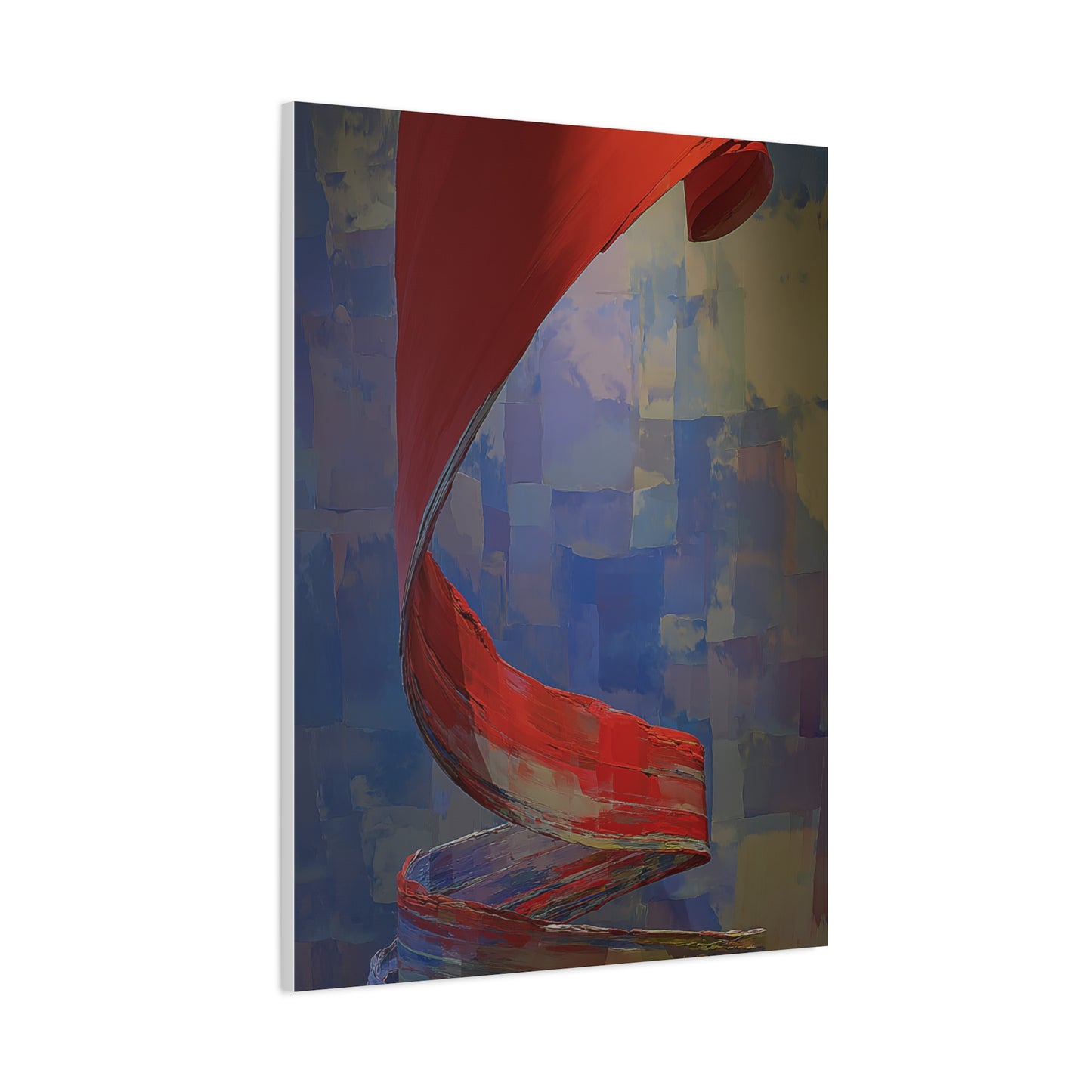 Sculptural Ribbon Motion Abstract Wall Art & Canvas Print