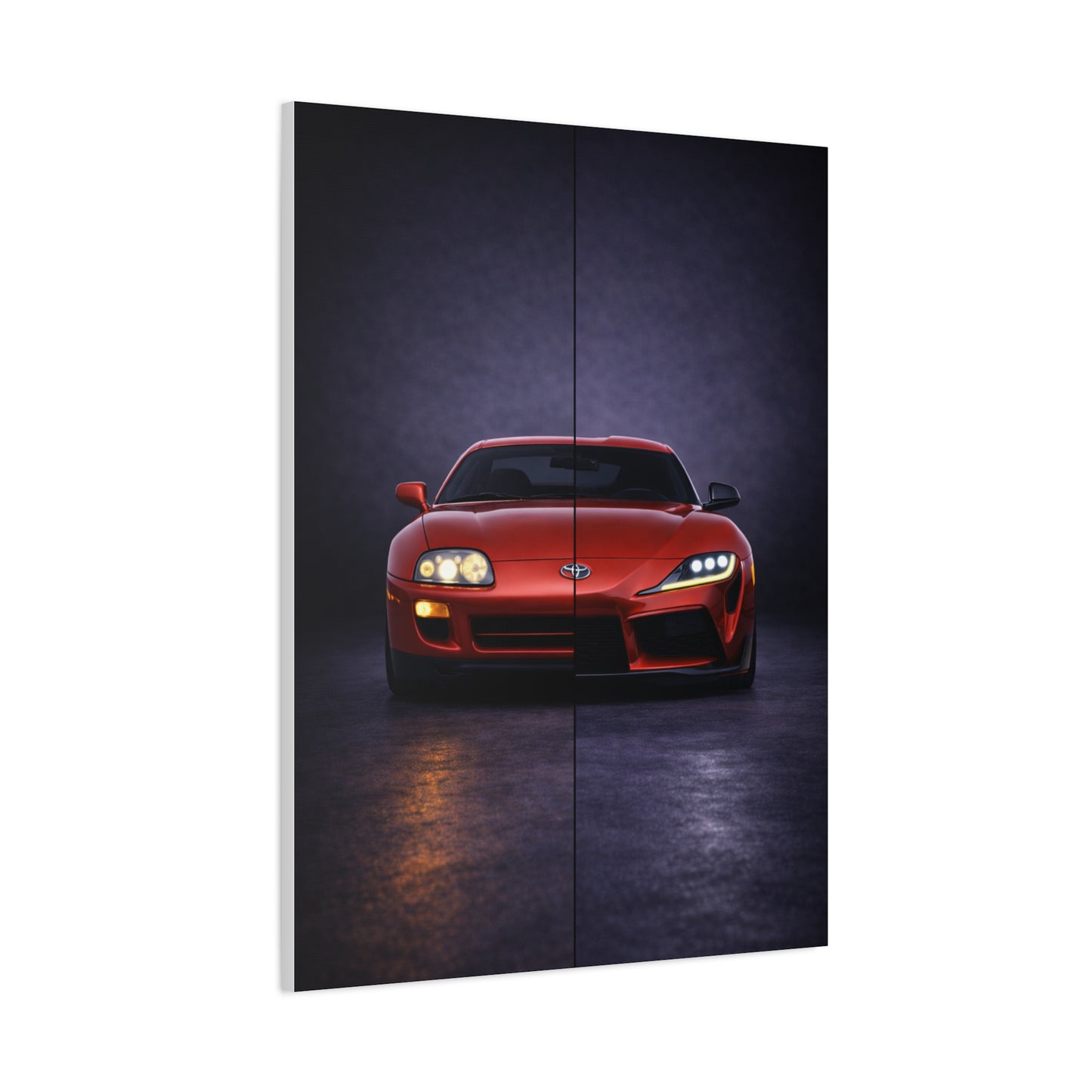 Toyota Supra Split Mk4 vs Mk5 Evolution Wall Art & Canvas Prints