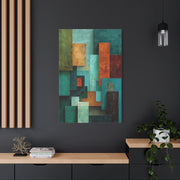 Layered Color Field Geometry Wall Art & Canvas Print