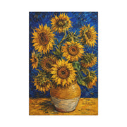 Impressionist Sunflower Vase Painting Wall Art & Canvas Print
