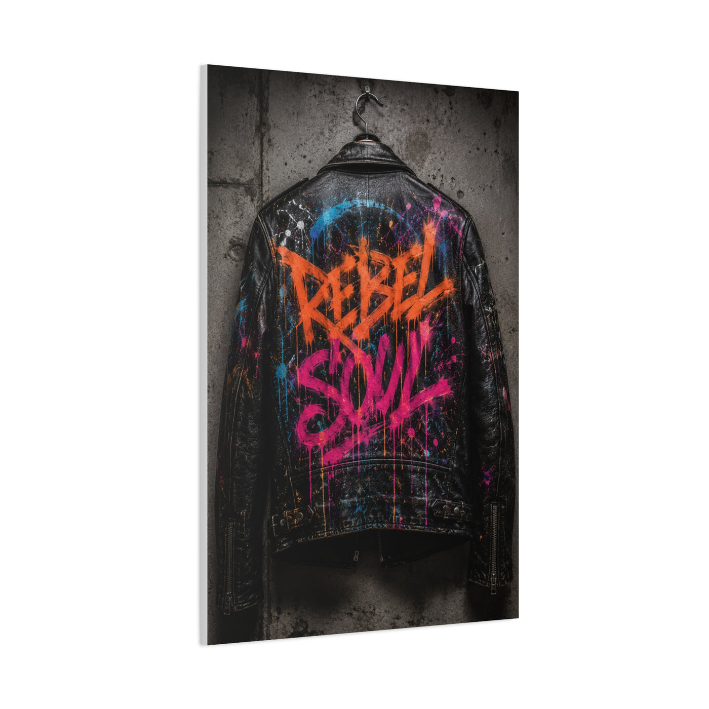 Rebel Soul Leather Graffiti Street Wall Art & Canvas Print