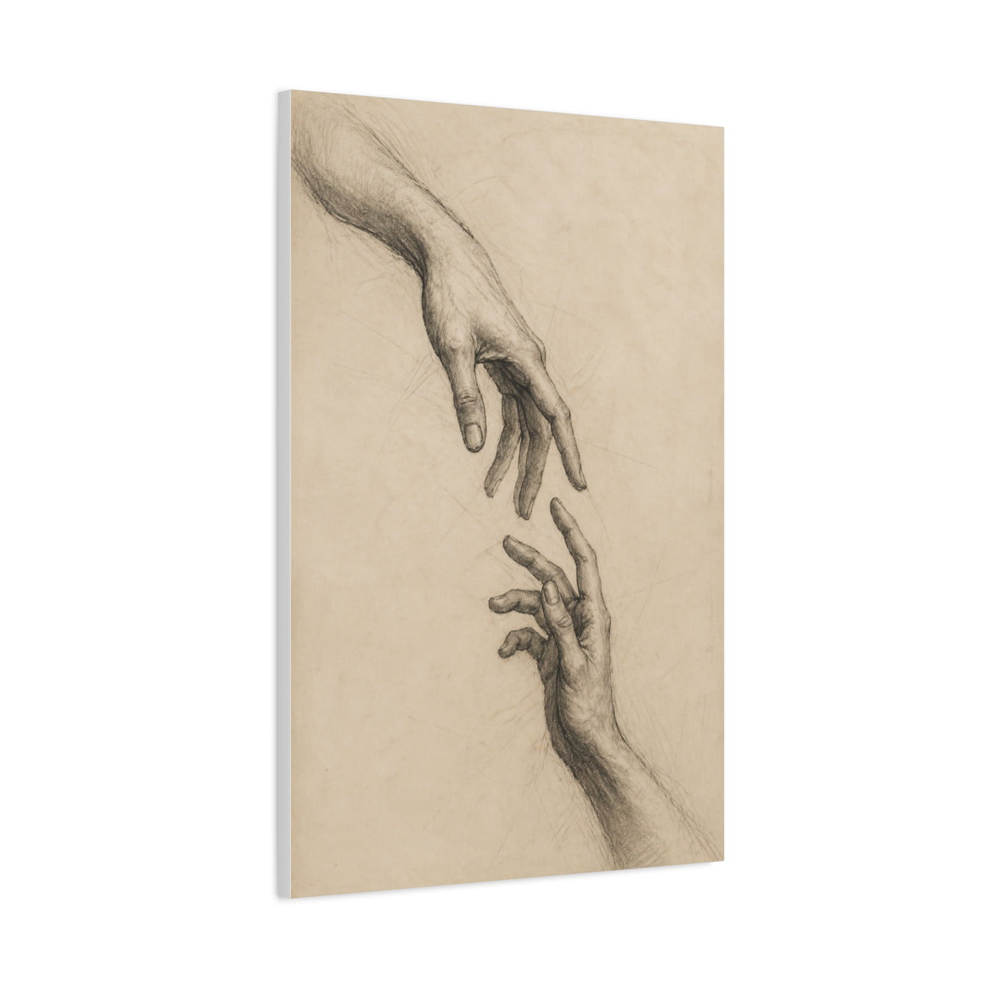 Expressive Hands Charcoal Study Wall Art & Canvas Print