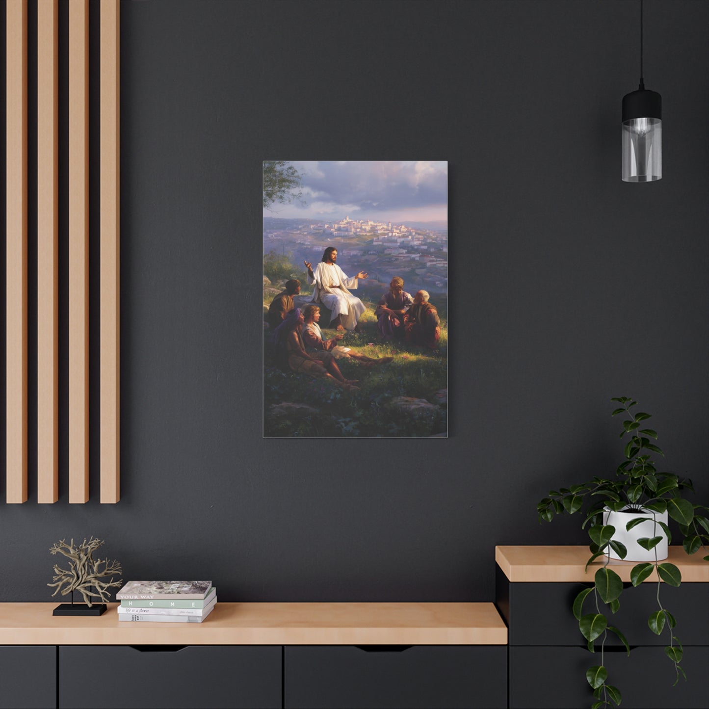 Christ Teaching the Disciples Above Jerusalem Wall Art & Canvas Print
