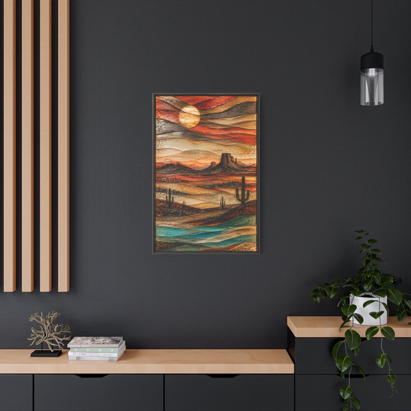 Fused Glass Desert Mirage Southwest Wall Art & Canvas Print