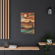 Fused Glass Desert Mirage Southwest Wall Art & Canvas Print