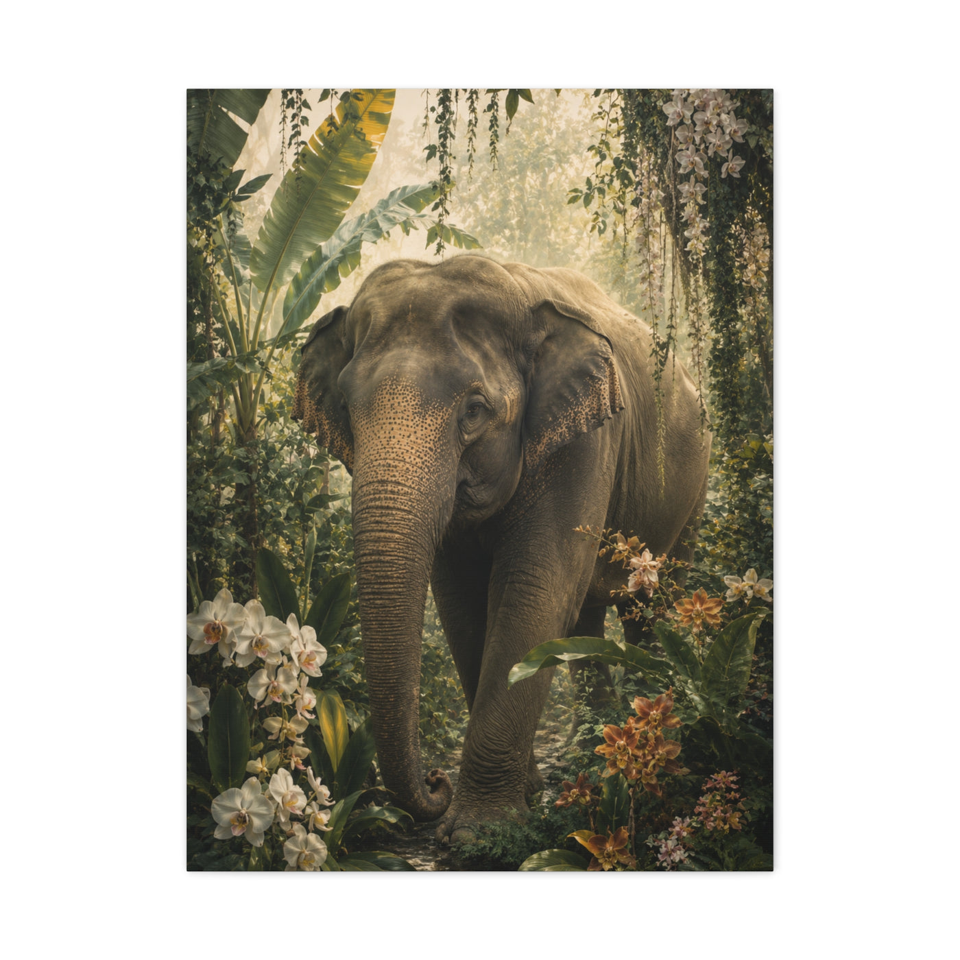 Majestic Elephant Jungle Portrait Tropical Wall Art & Canvas Print