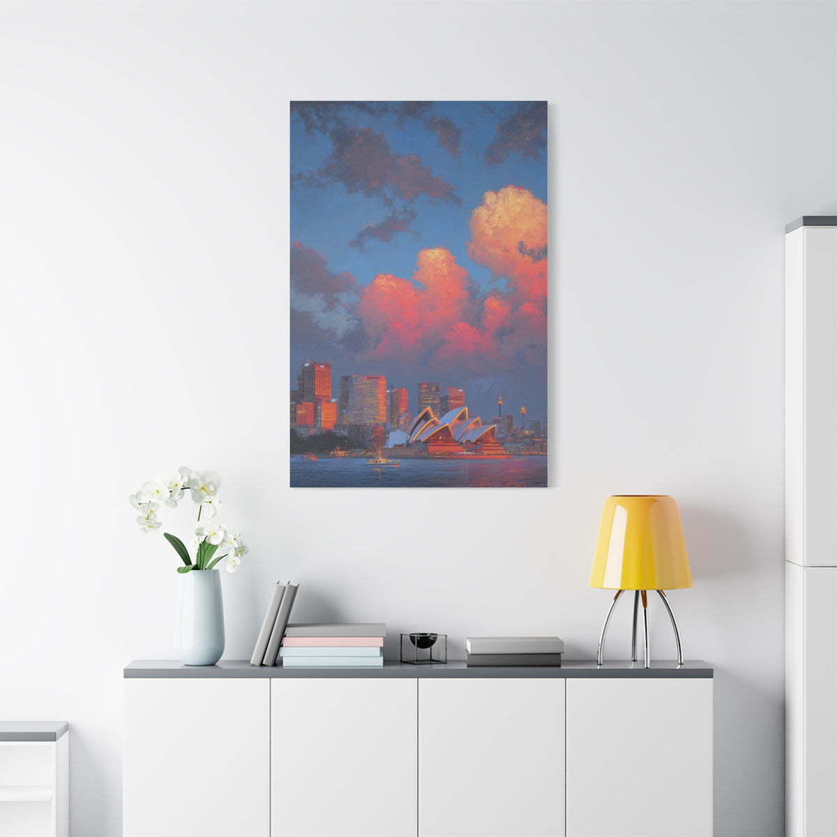 Sydney Opera House Sunset Skyline Wall Art & Canvas Print