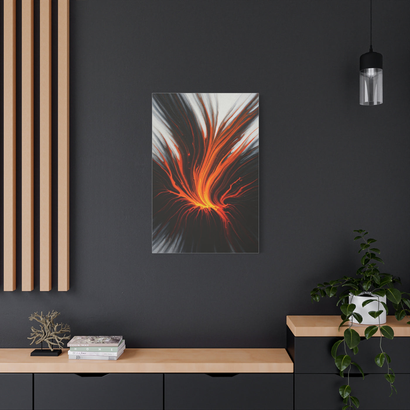 Fiery Energy Surge Abstract Wall Art & Canvas Prints