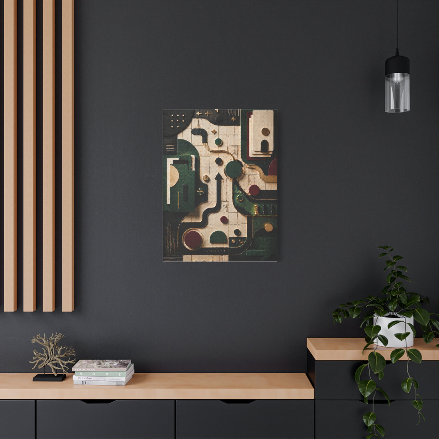 Strategic Pathway Abstract Composition Wall Art & Canvas Print