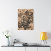 Antique Alpine Flora Engraving Wall Art & Canvas Print