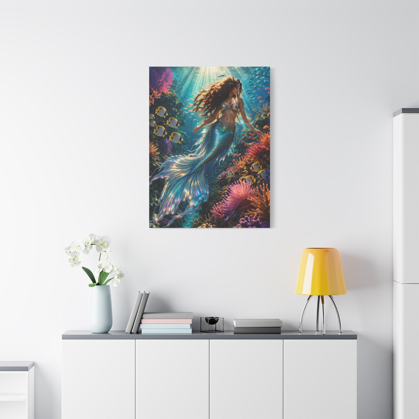 Coral Reef Luminous Mermaid Paradise Wall Art & Canvas Print