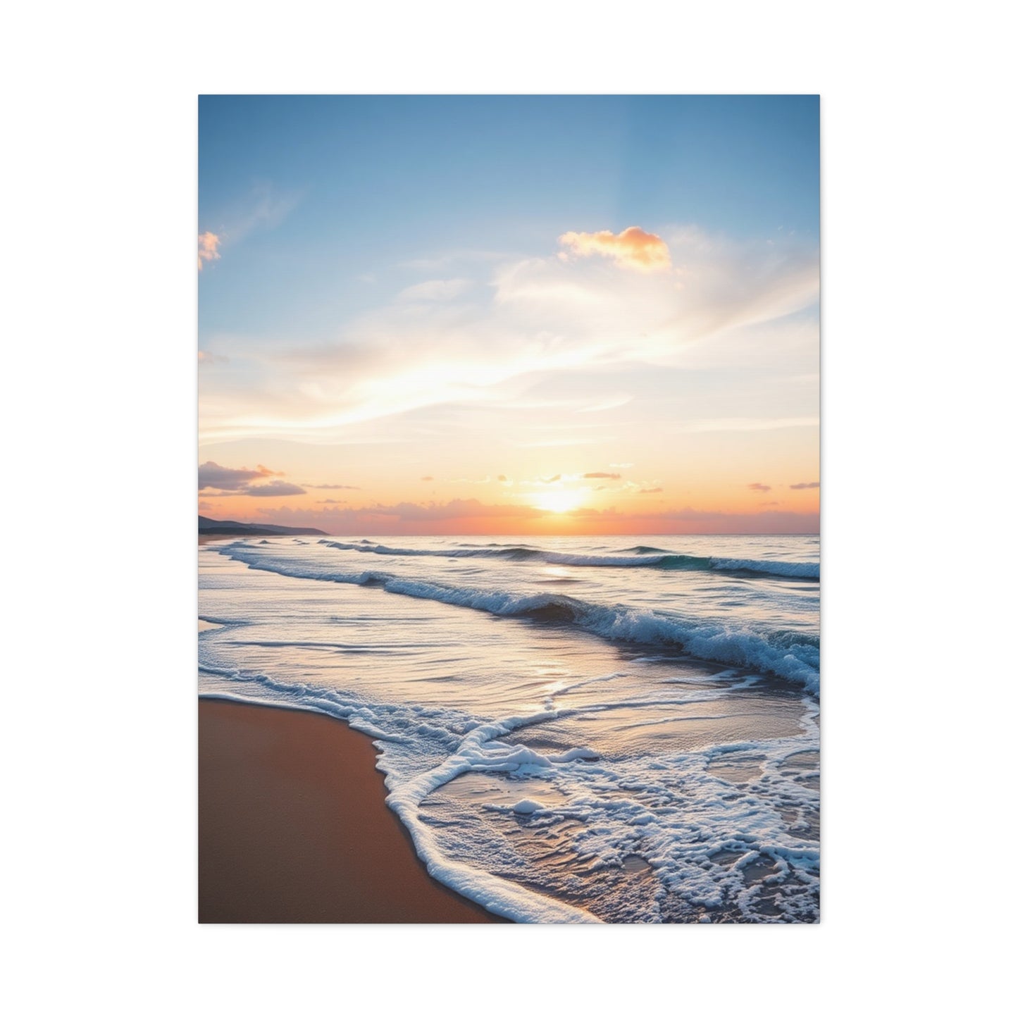 Beach Sunrise and Sunset Art Supreme Canvas Wall Art & Canvas Print