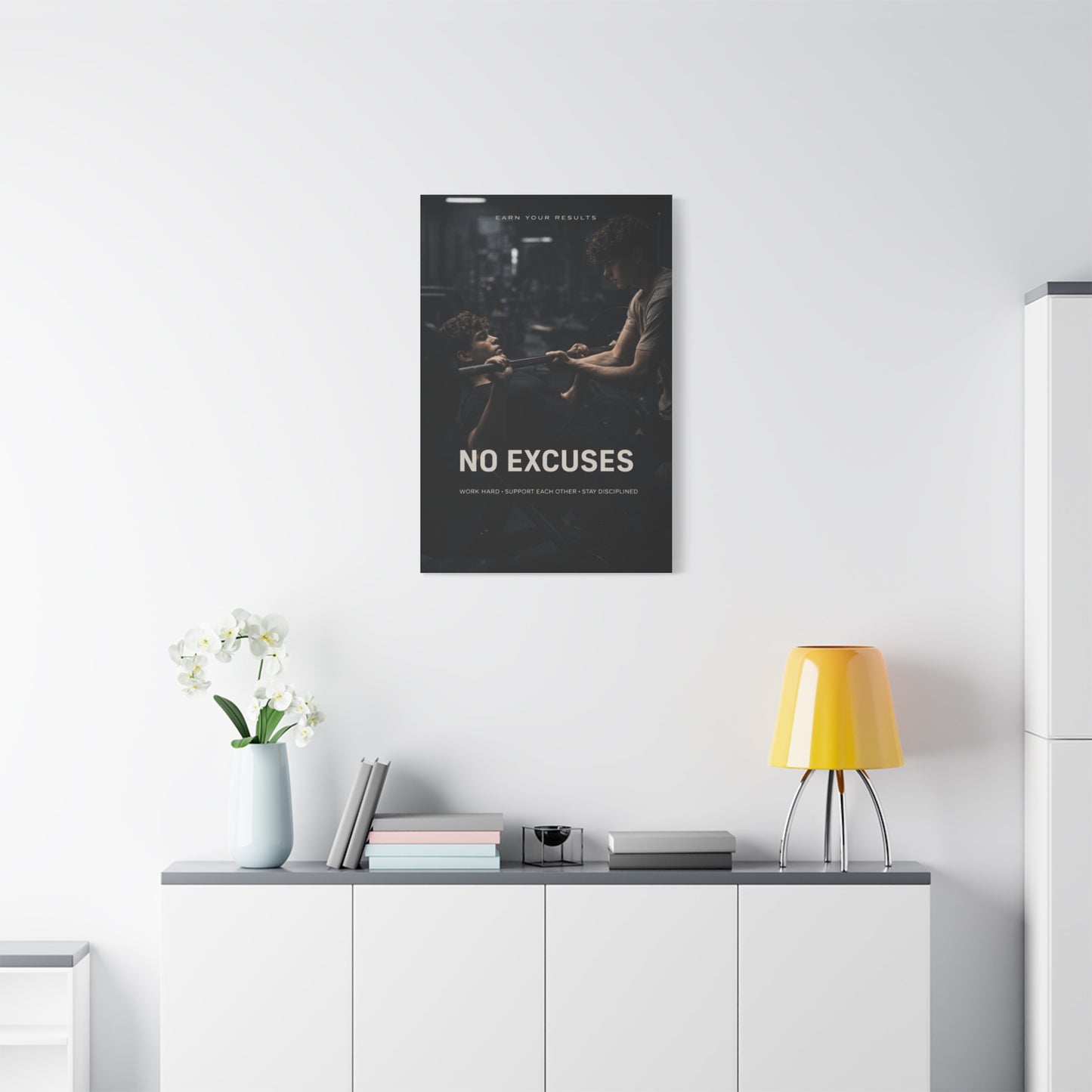 No Excuses Strength Wall Art & Canvas Print