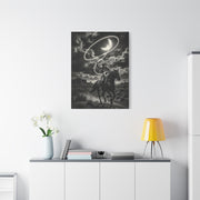 Moon Lasso Cowgirl Night Scene Wall Art & Canvas Print